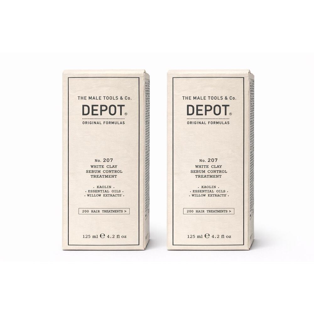 Depot No.207 White Clay Sebum Control Treatment 4.2oz 125ml Lot of 2